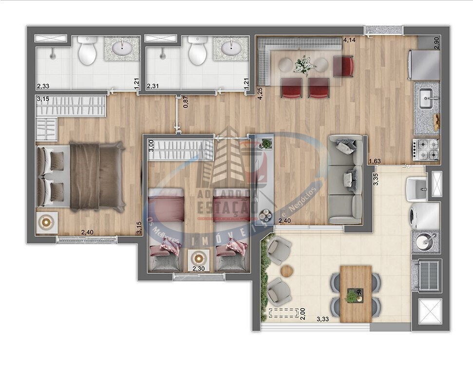 Apartamento, 2 quartos, 54 m² - Foto 12
