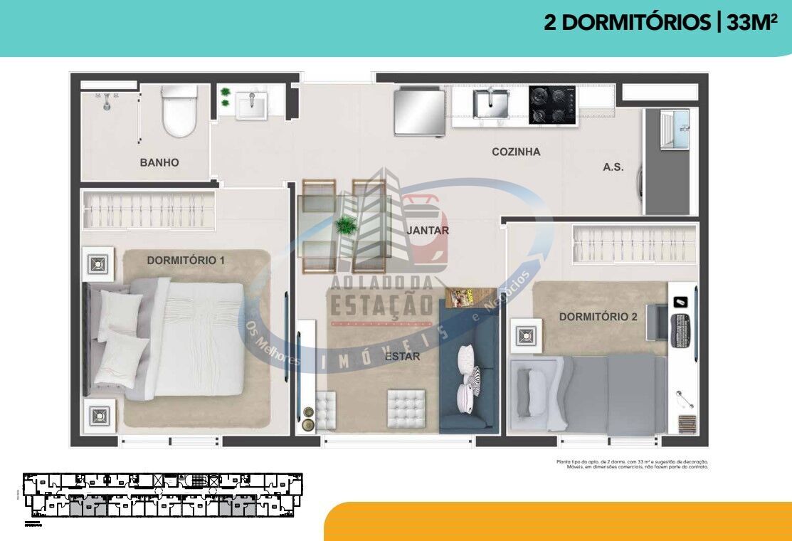 Apartamento, 2 quartos, 33 m² - Foto 20