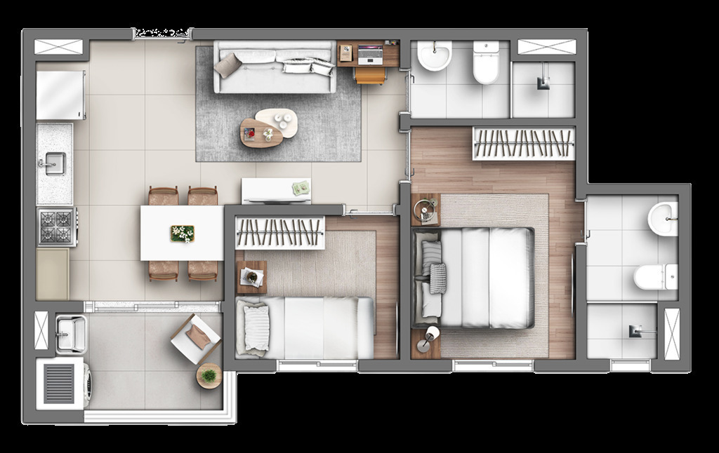 Apartamento, 2 quartos, 45 m² - Foto 25