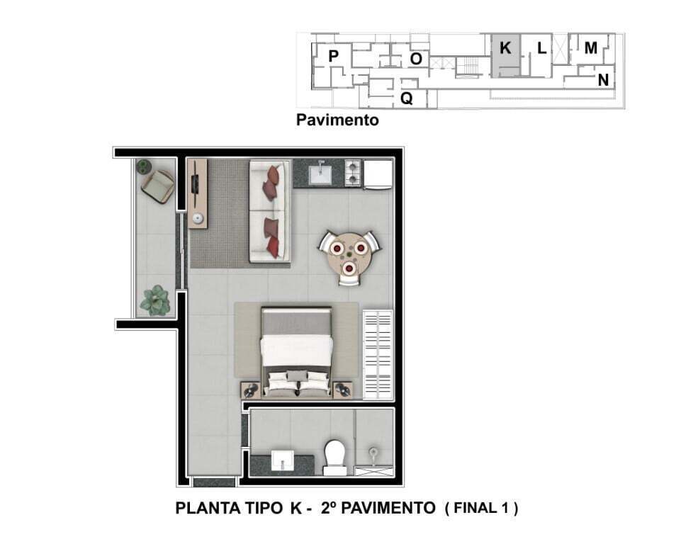 Apartamento, 1 quarto, 33 m² - Foto 23