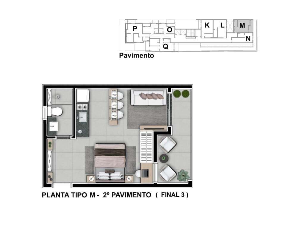 Apartamento, 1 quarto, 33 m² - Foto 24