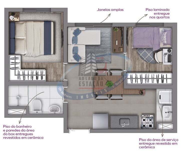 Apartamento, 2 quartos, 34 m² - Foto 17