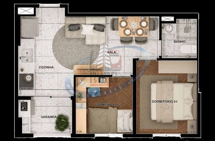 Apartamento à venda com 2 quartos, 35m² - Foto 17