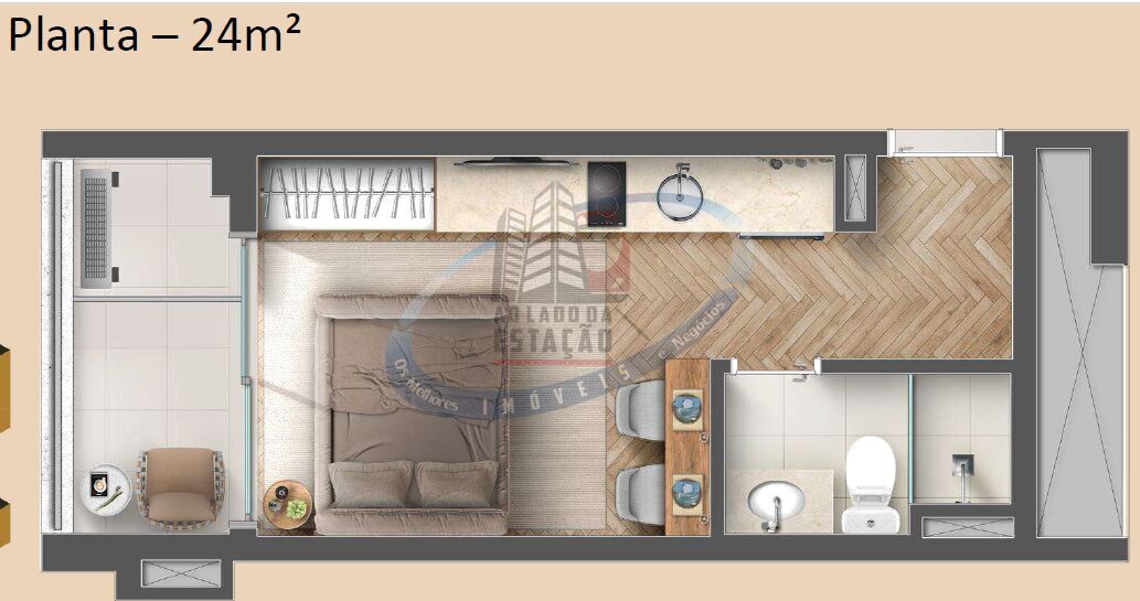 Apartamento, 1 quarto, 19 m² - Foto 10