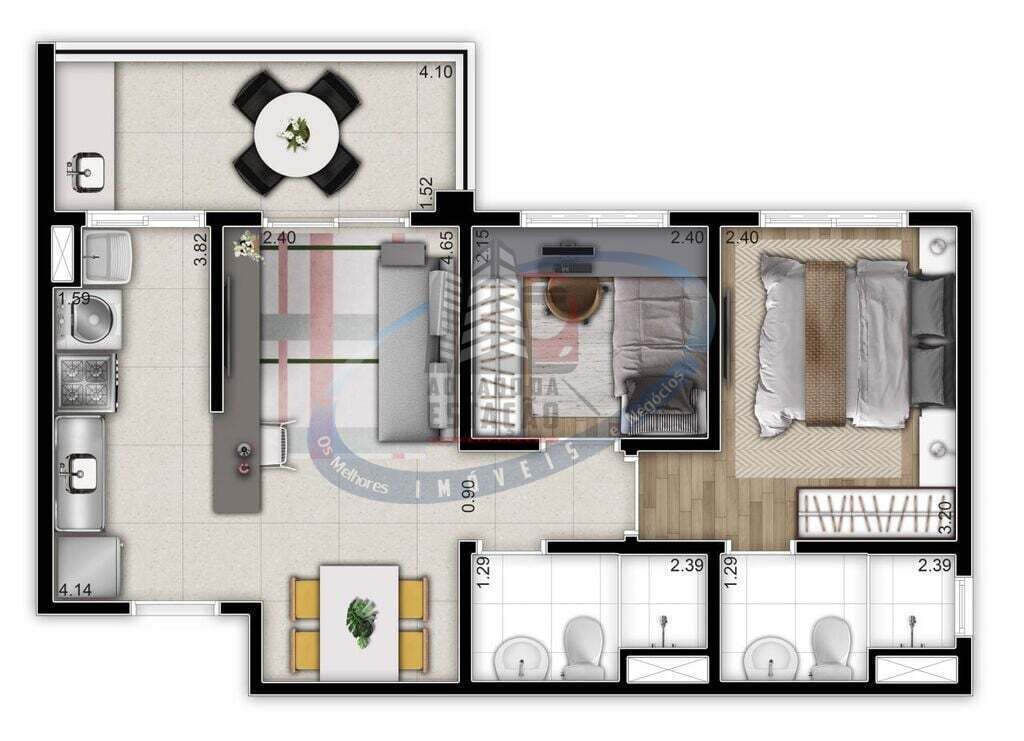 Apartamento, 2 quartos, 52 m² - Foto 31