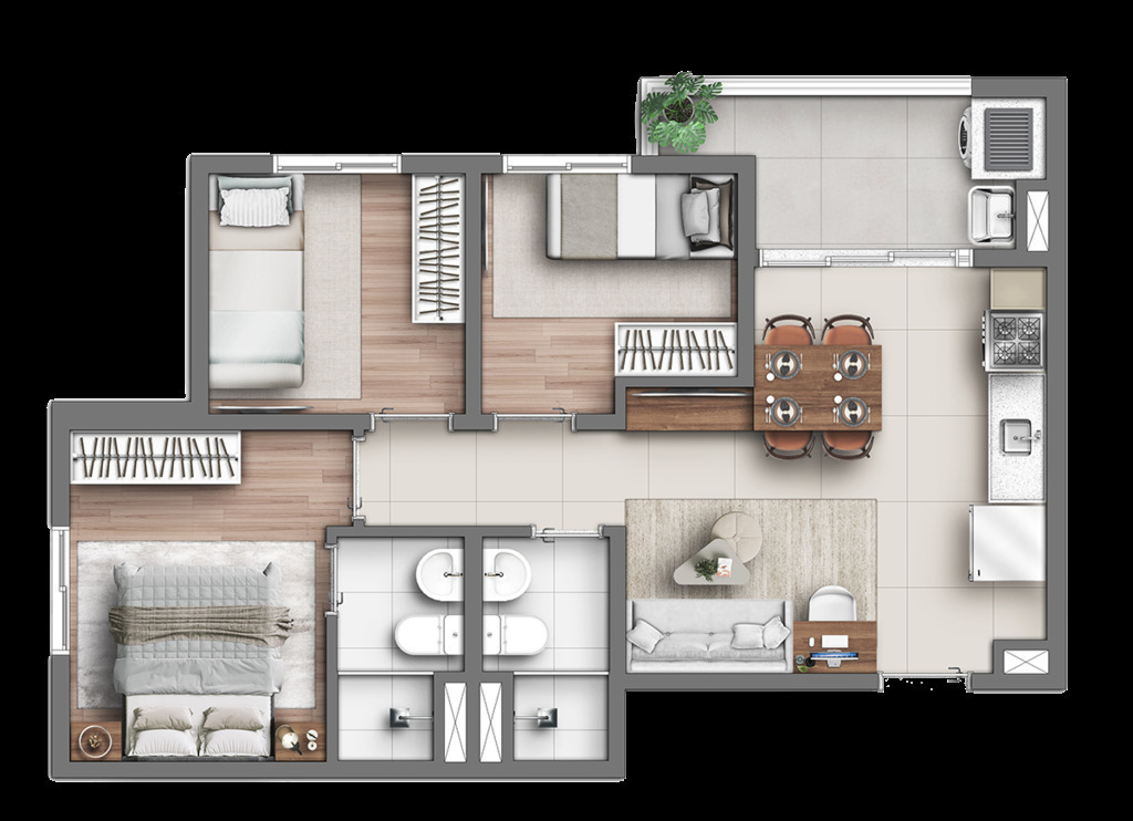 Apartamento, 3 quartos, 49 m² - Foto 24