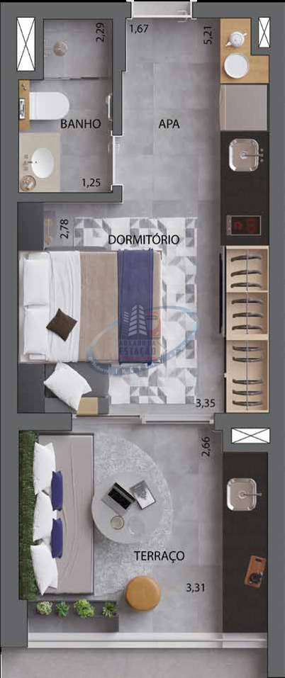 Apartamento, 1 quarto, 46 m² - Foto 21