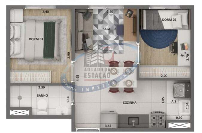 Apartamento, 2 quartos, 49 m² - Foto 23