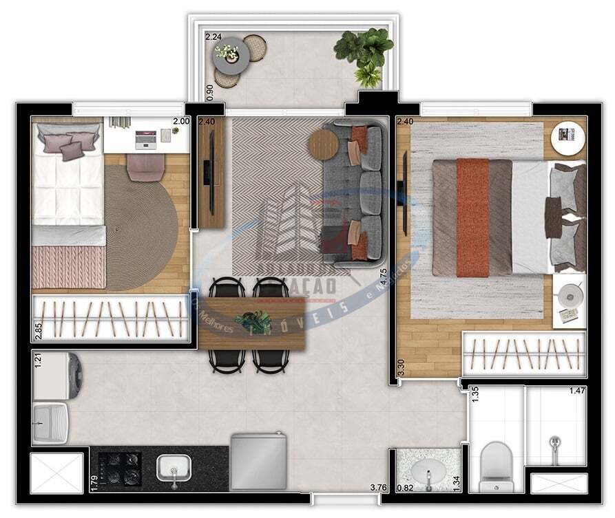 Apartamento, 2 quartos, 38 m² - Foto 21