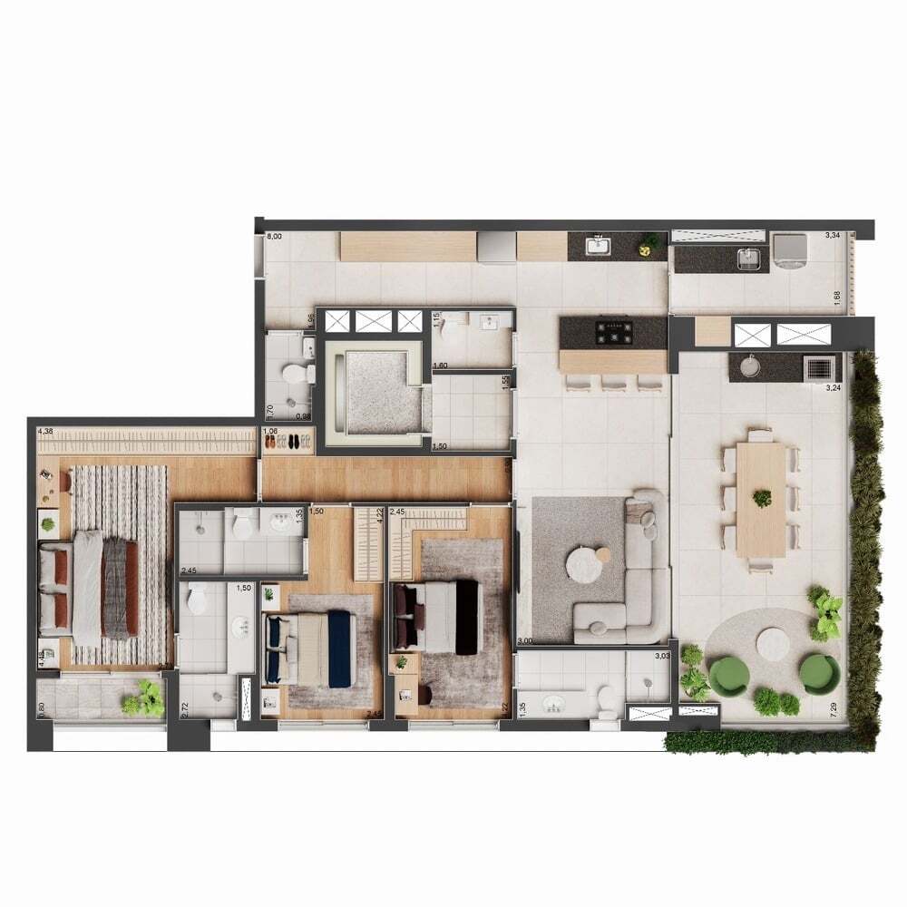 Apartamento, 3 quartos, 145 m² - Foto 49