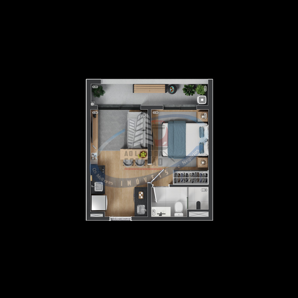 Apartamento, 2 quartos, 35 m² - Foto 28