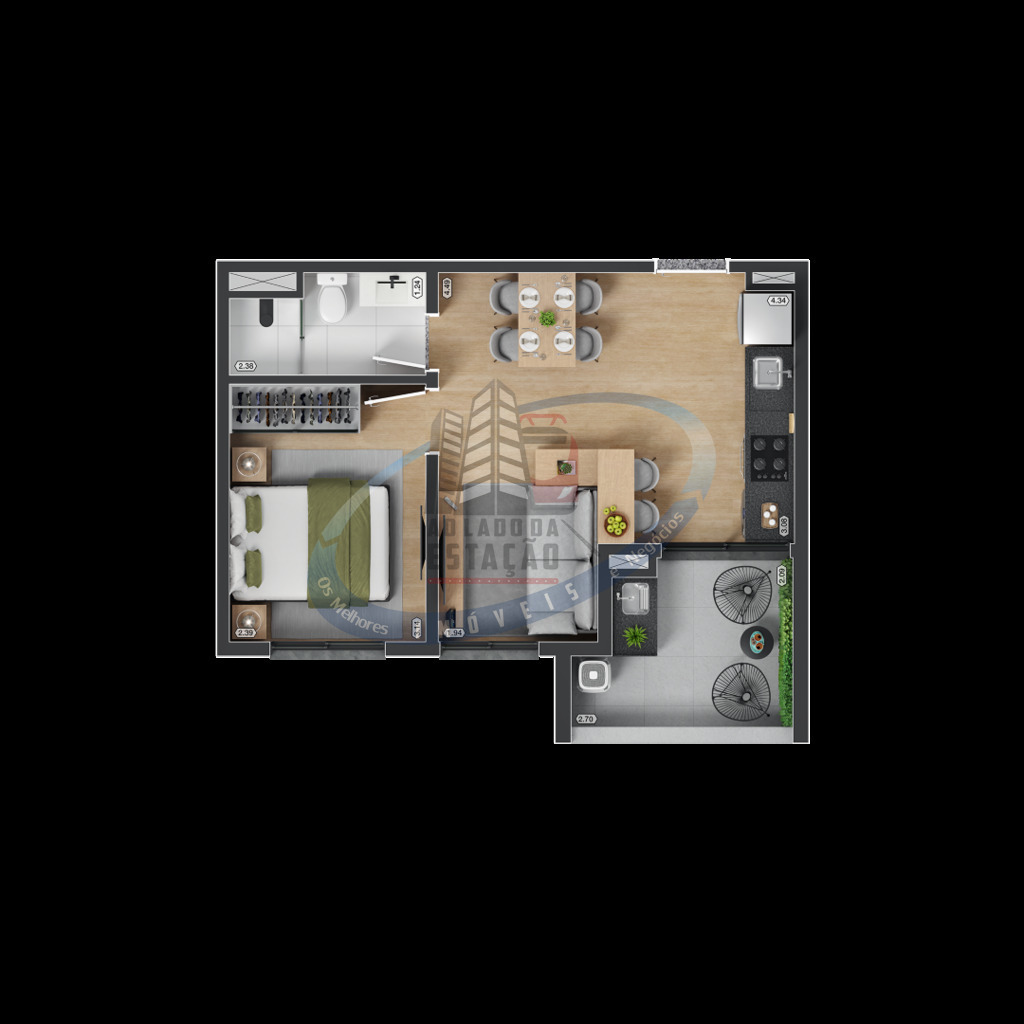 Apartamento, 2 quartos, 35 m² - Foto 34
