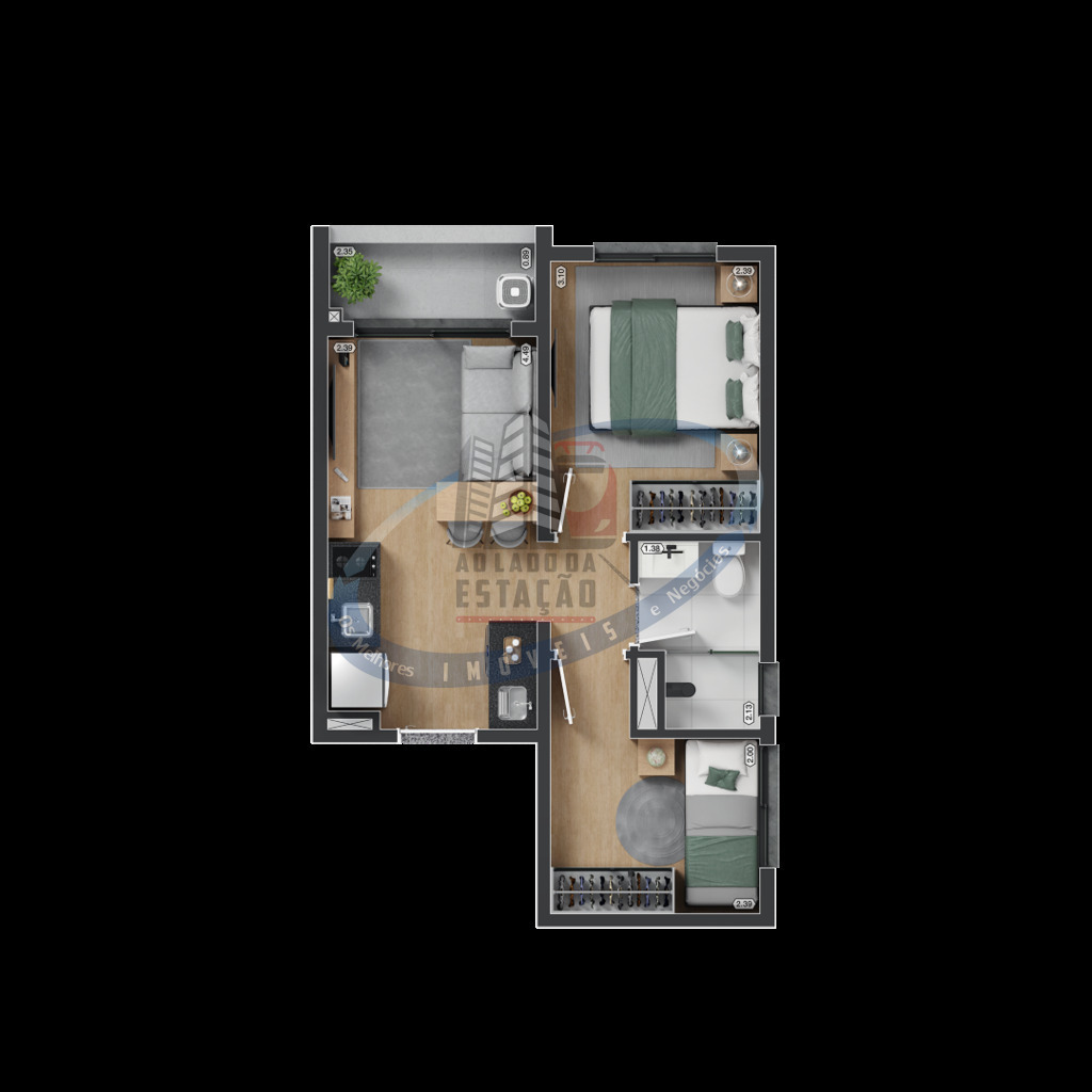 Apartamento, 2 quartos, 35 m² - Foto 32