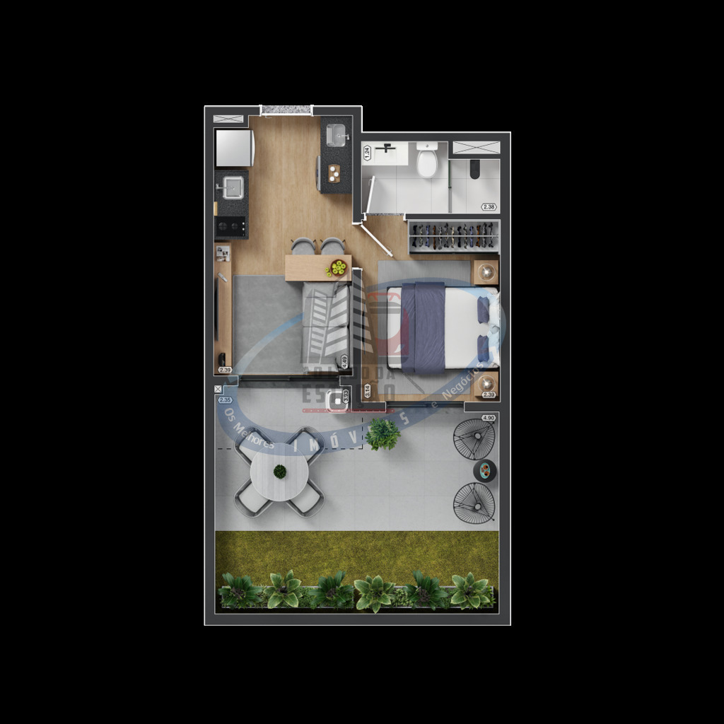Apartamento, 2 quartos, 35 m² - Foto 38