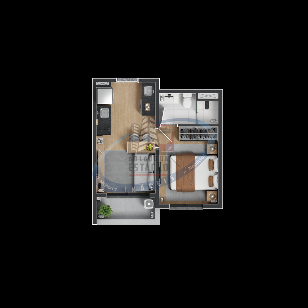 Apartamento, 2 quartos, 35 m² - Foto 29