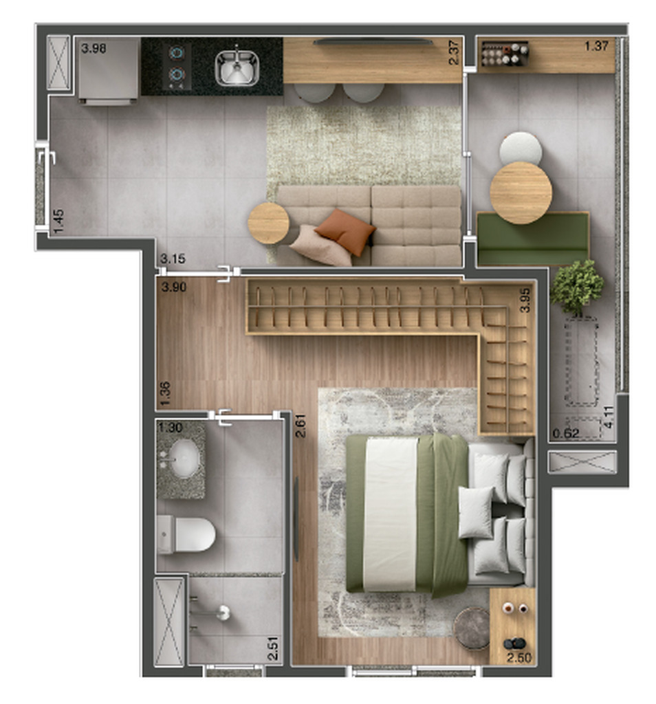 Apartamento, 1 quarto, 30 m² - Foto 24