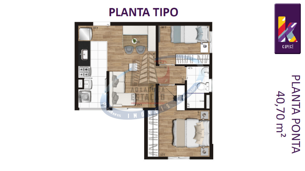 Apartamento, 2 quartos, 40 m² - Foto 12