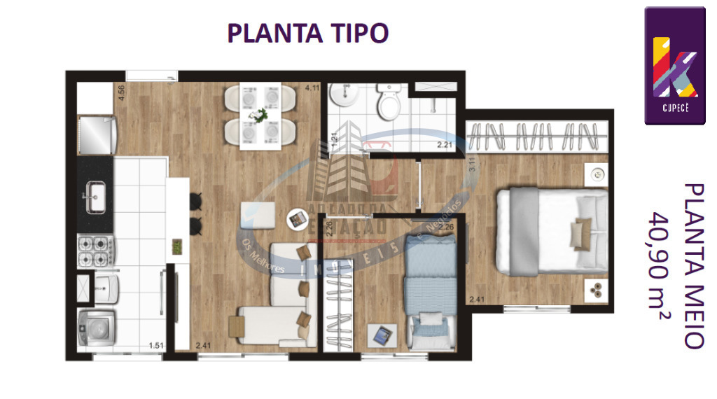 Apartamento, 2 quartos, 40 m² - Foto 13