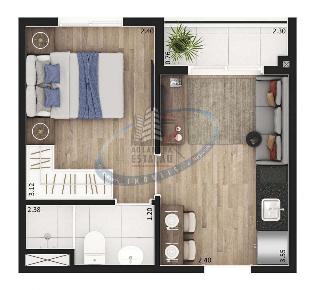 Apartamento, 1 quarto, 23 m² - Foto 11