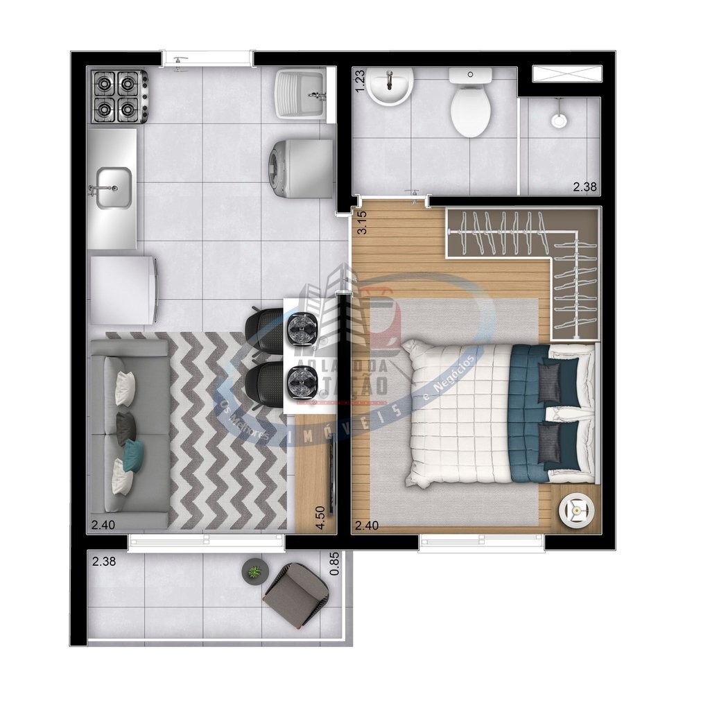 Apartamento, 1 quarto, 27 m² - Foto 22