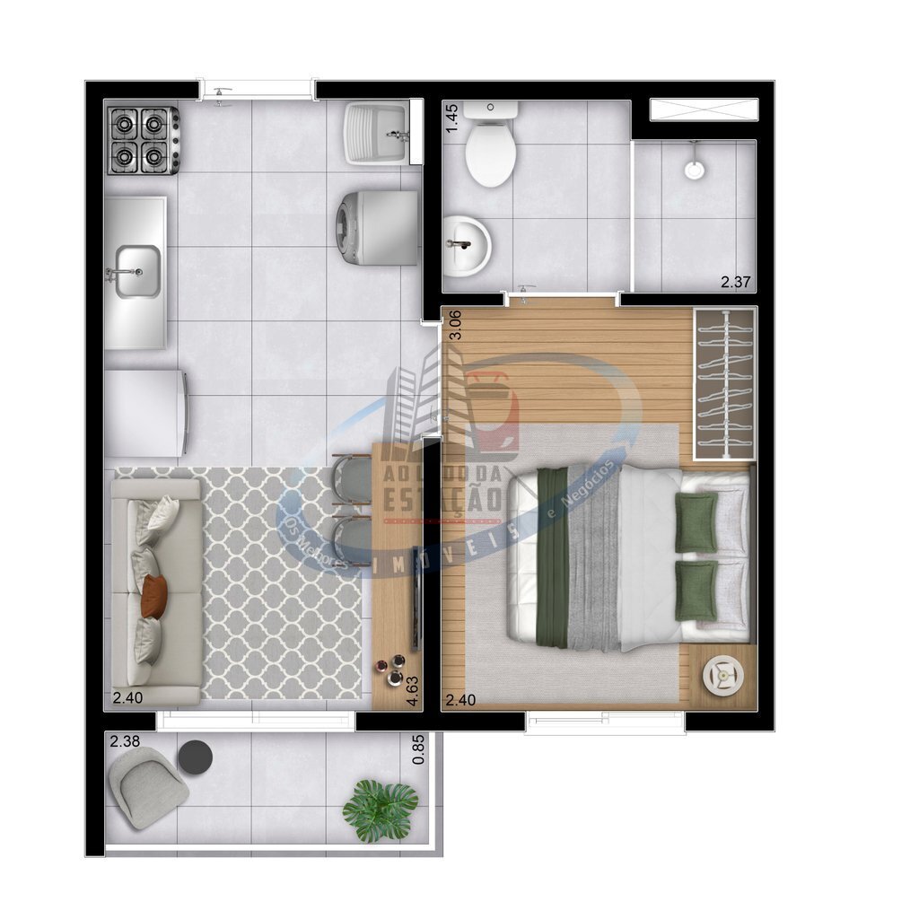 Apartamento, 1 quarto, 27 m² - Foto 21