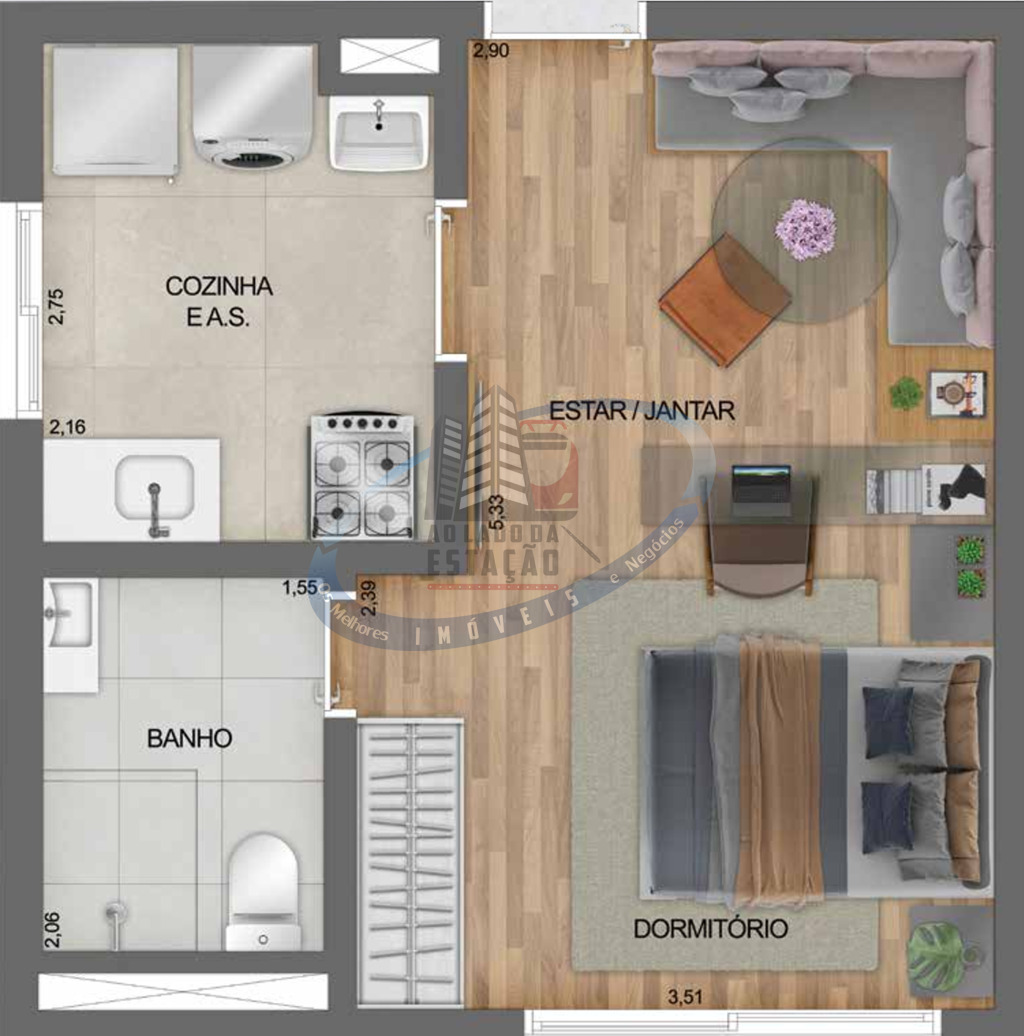 Apartamento, 1 quarto, 27 m² - Foto 12