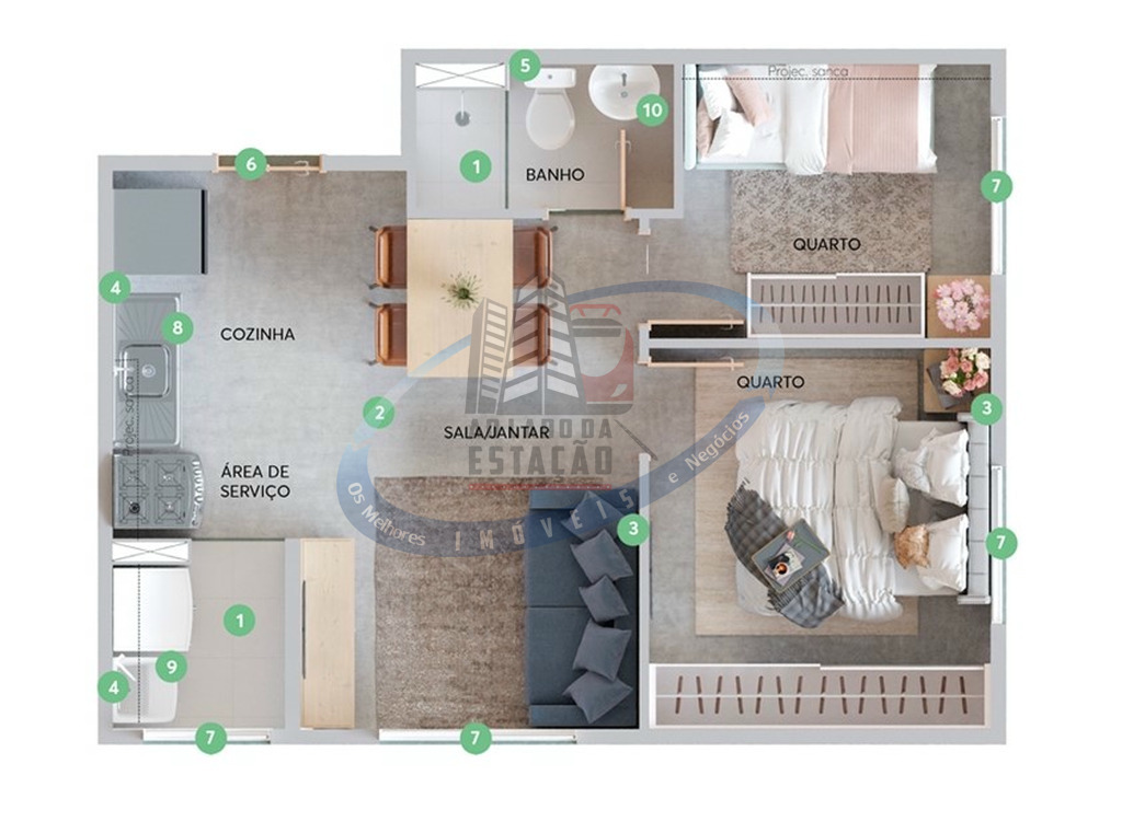 Apartamento, 2 quartos, 32 m² - Foto 11
