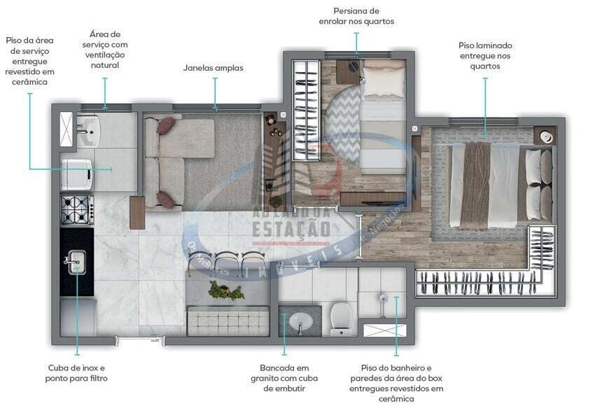 Apartamento, 2 quartos, 45 m² - Foto 21