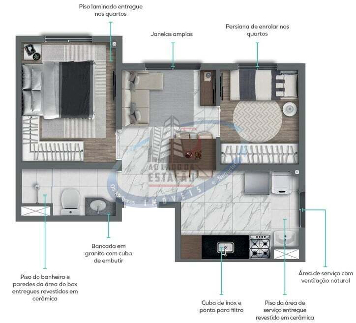 Apartamento, 2 quartos, 45 m² - Foto 20