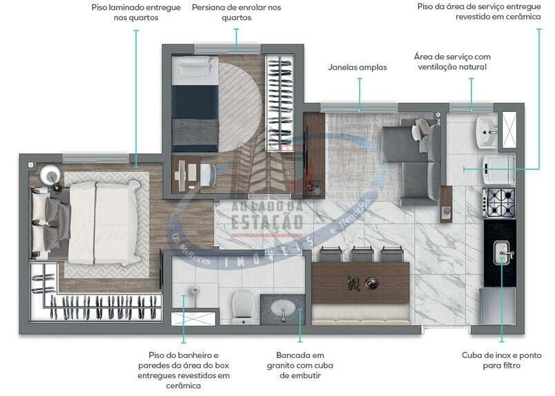 Apartamento, 2 quartos, 45 m² - Foto 22