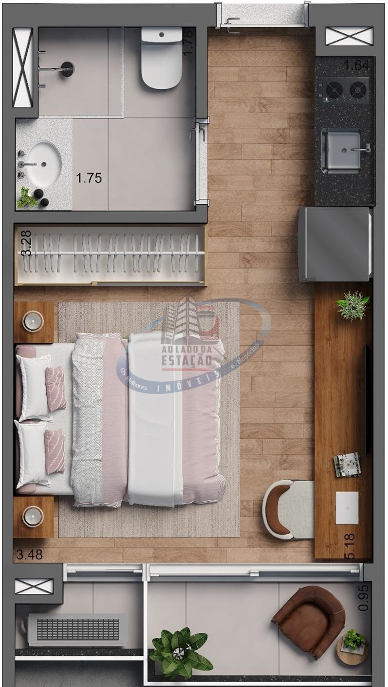 Apartamento, 1 quarto, 23 m² - Foto 9