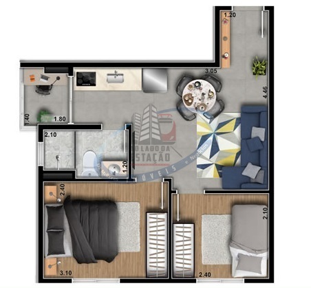 Apartamento, 2 quartos, 47 m² - Foto 21