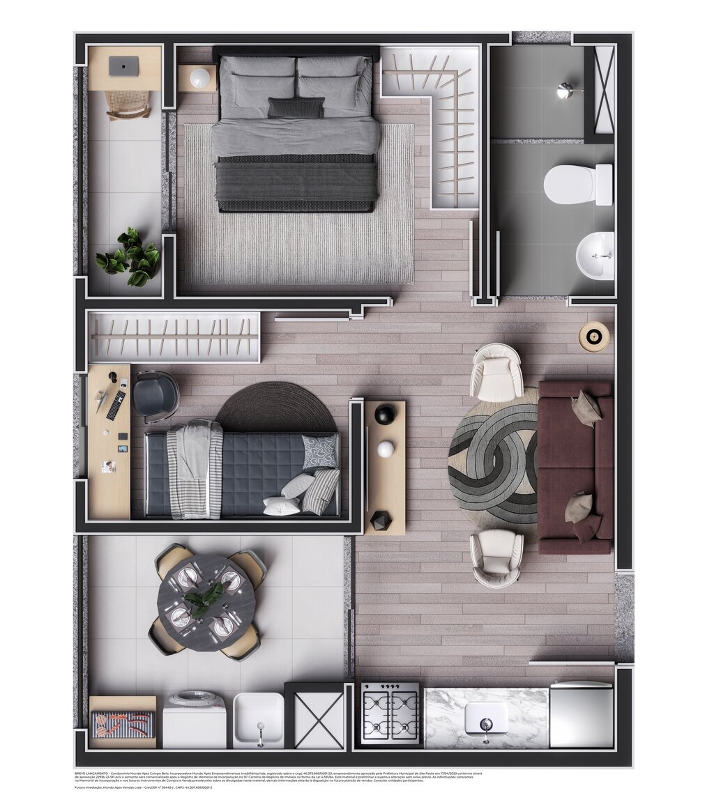 Apartamento, 2 quartos, 36 m² - Foto 22