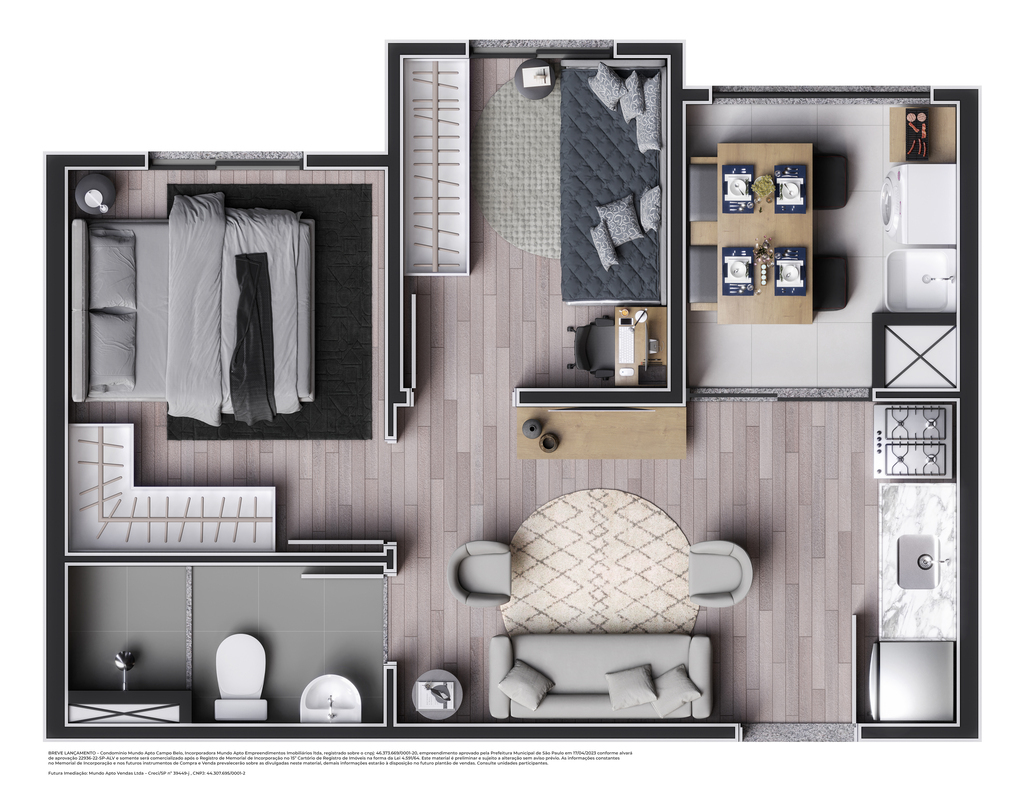Apartamento, 2 quartos, 36 m² - Foto 23