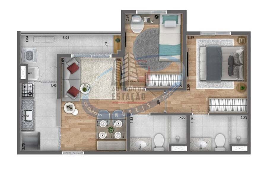 Apartamento, 2 quartos, 46 m² - Foto 23
