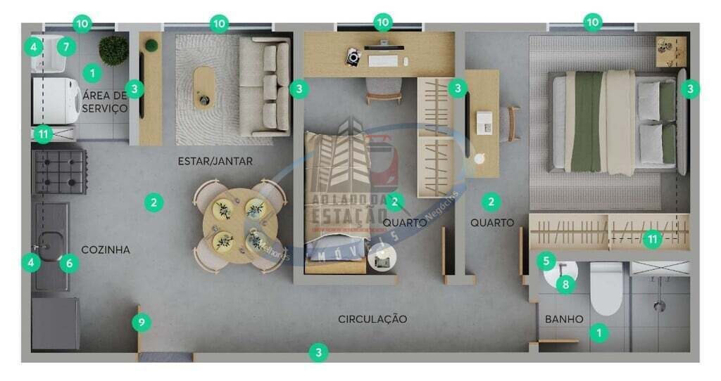 Apartamento, 2 quartos, 35 m² - Foto 13