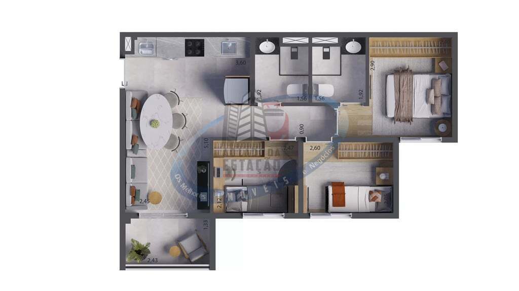 Apartamento, 3 quartos, 56 m² - Foto 25