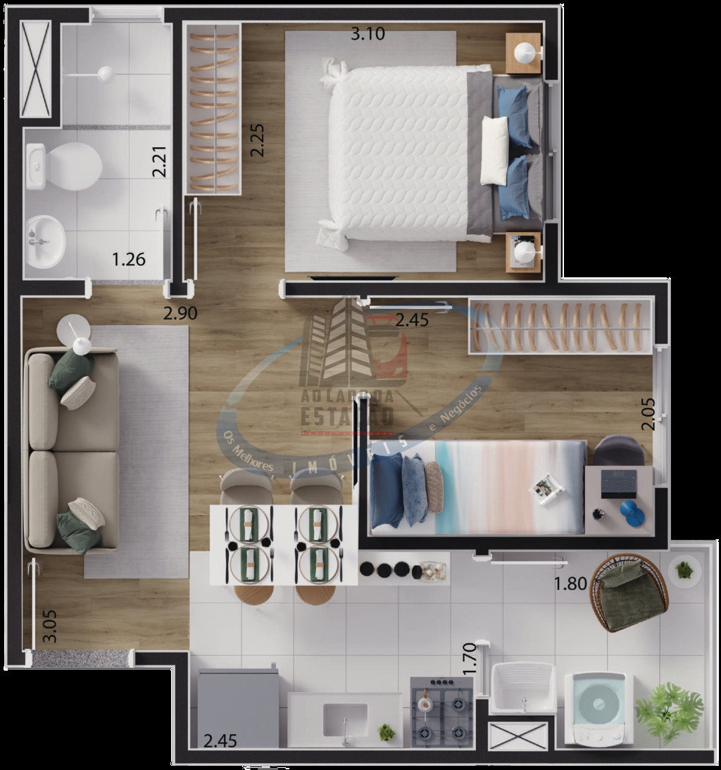 Apartamento à venda com 1 quarto, 34m² - Foto 16