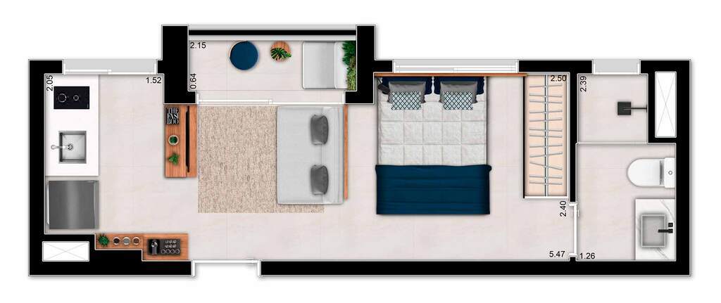Apartamento, 1 quarto, 29 m² - Foto 19