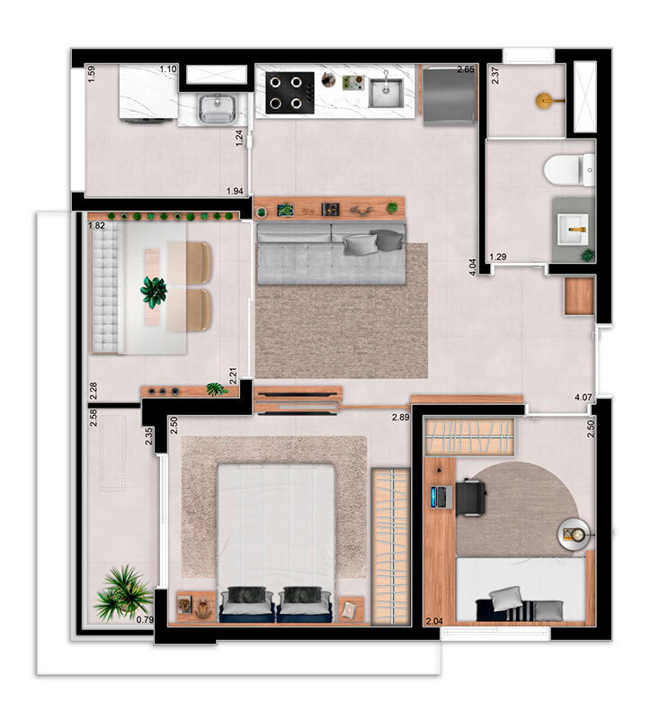Apartamento, 1 quarto, 29 m² - Foto 21