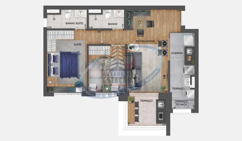 Apartamento, 1 quarto, 48 m² - Foto 30