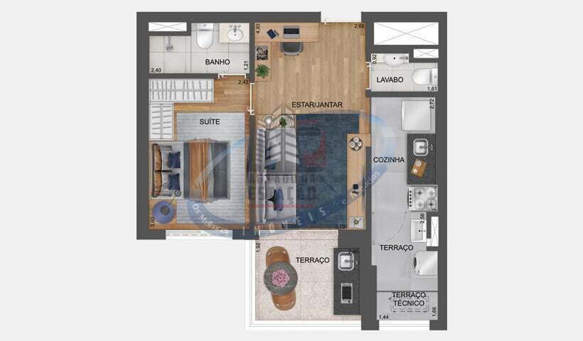 Apartamento, 1 quarto, 48 m² - Foto 29