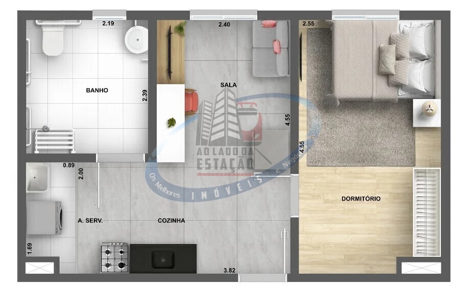 Apartamento à venda com 2 quartos, 36m² - Foto 11
