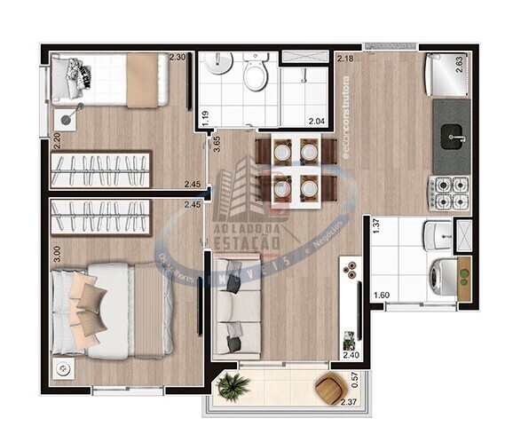 Apartamento, 2 quartos, 37 m² - Foto 31