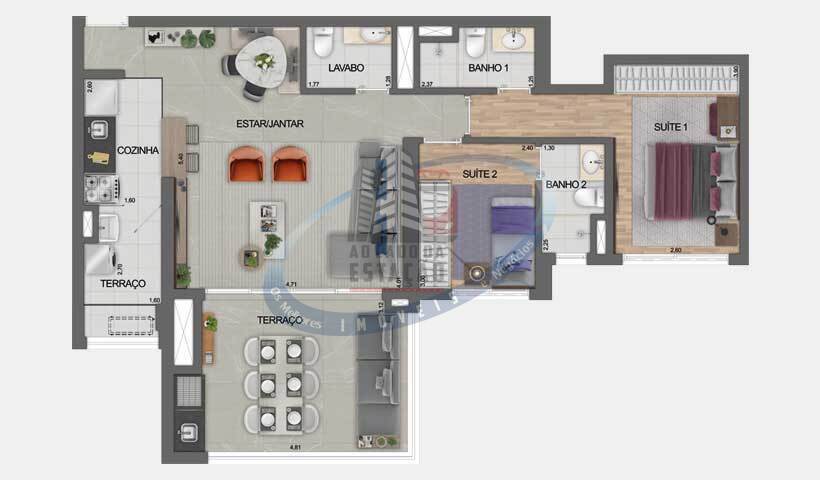 Apartamento, 2 quartos, 63 m² - Foto 47