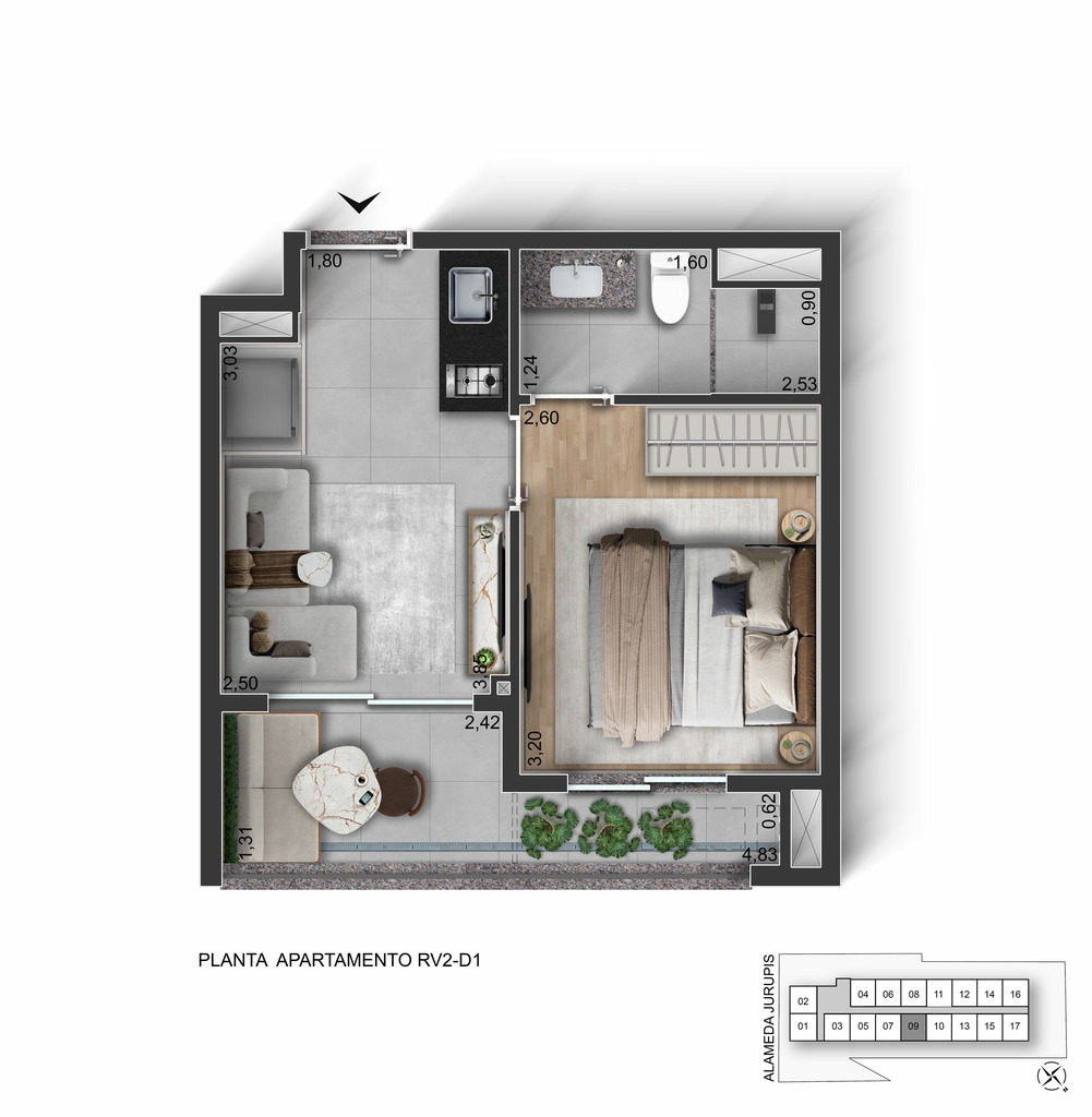 Apartamento, 1 quarto, 29 m² - Foto 16