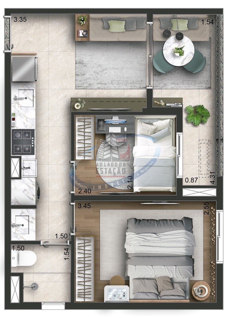 Apartamento, 2 quartos, 40 m² - Foto 22