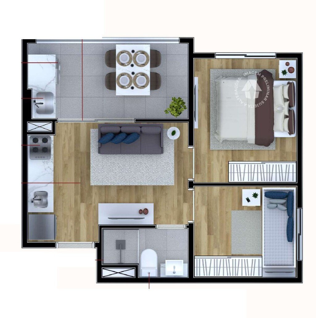 Apartamento, 2 quartos, 35 m² - Foto 27