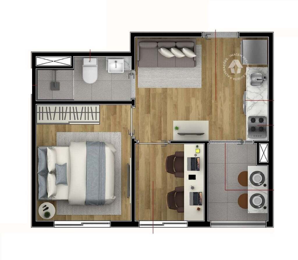 Apartamento, 2 quartos, 35 m² - Foto 26