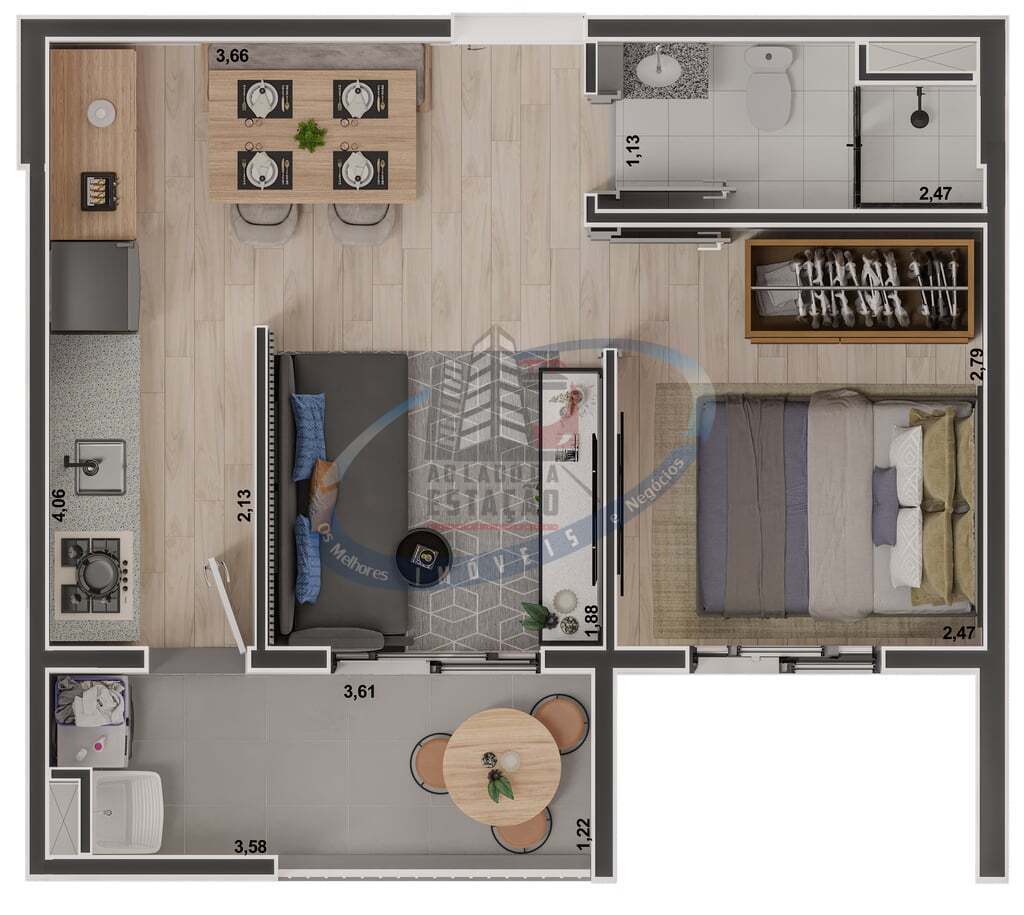 Apartamento, 1 quarto, 32 m² - Foto 12